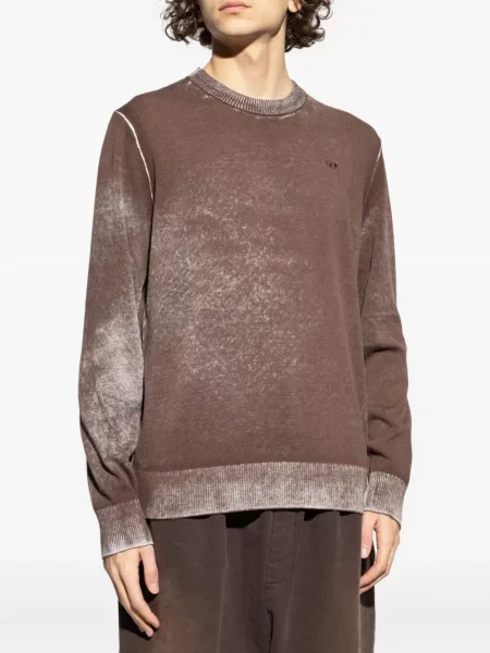 Pulover Diesel cu broderie maro