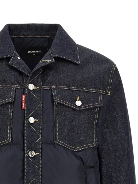 Geacă cu puf Dsquared2 albastru