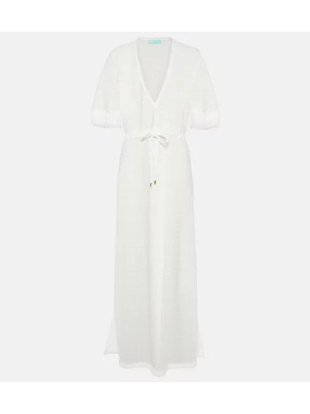 Rochie Melissa Odabash cu franjuri alb