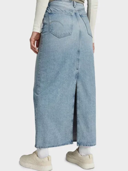 Джинсова спідниця G-star Raw блакитна