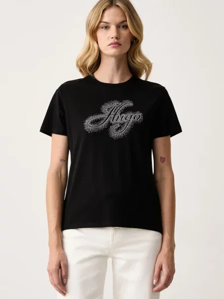 HUGO tricou pentru femei din negru