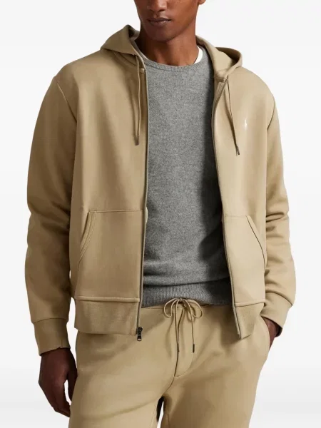 Ριγέ polo Polo Ralph Lauren με κουκούλα με αυτόγραφο λευκό