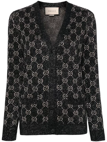 Cardigan Gucci din jacard negru