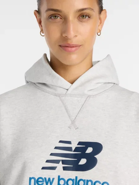 Махровая спортивная кофта New Balance серая