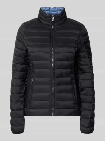 Kurtka pikowana z wyhaftowanym logo model FUJI' Superdry czarna