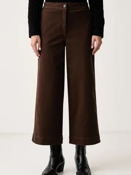 Calvin Klein Jeans pantaloni wide leg pentru femei din cu maro