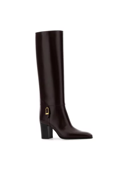 Botki Saint Laurent skórzane czerwone