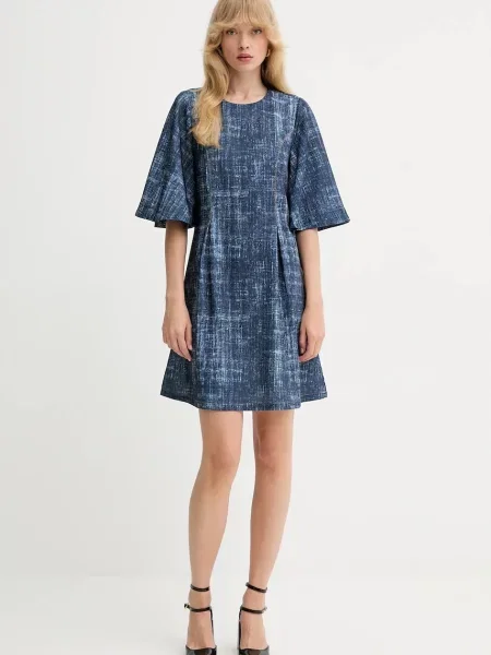 Gestuz sukienka granatowy mini rozkloszowana
