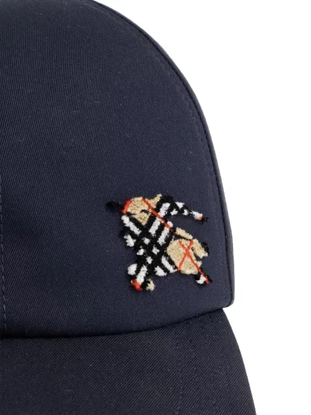 Șapcă Burberry cu broderie albastru