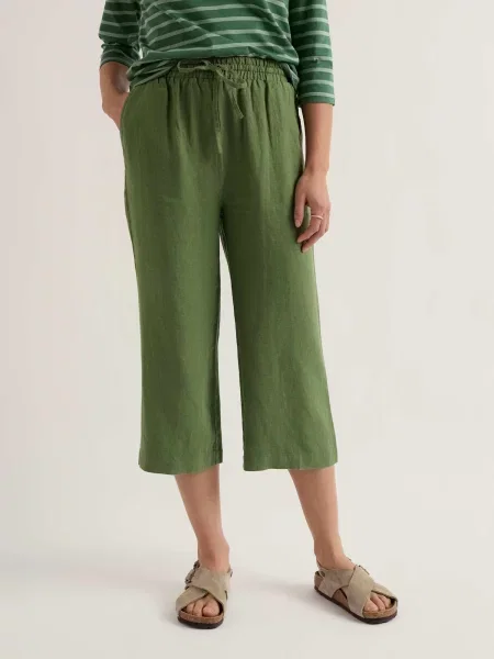 Seasalt Cornwall Pantaloni Tide Flow' verde