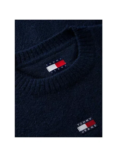 Sweter Tommy Jeans wełniany niebieski