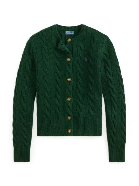 Polo Ralph Lauren Geacă tricotată închis verde