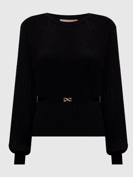 Свитер Twinset с поясом черный