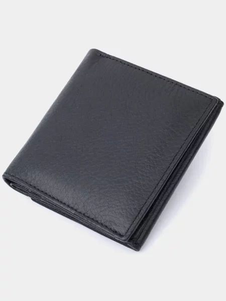 Кожаный кошелек St Leather Accessories черный