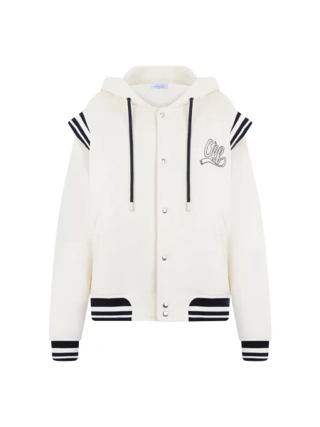 Bluza z kapturem Off-white polarowa biała