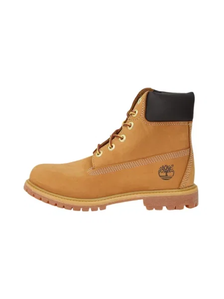 Botki Timberland skórzane na płaskim obcasie beżowe