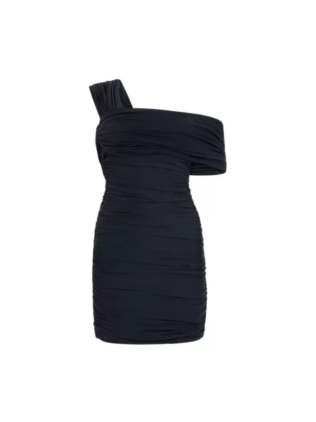 Sukienka mini Roberto Cavalli z falbankami czarna