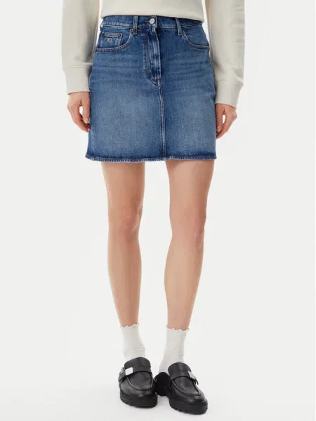 Tommy Jeans Jeans suknja Mom Fit plava