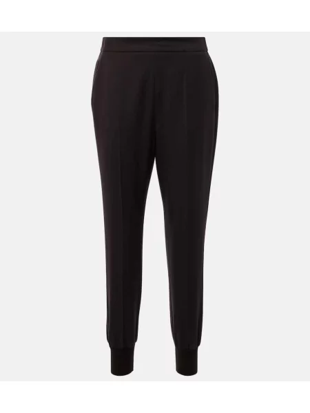 Pantaloni de trening Stella Mccartney de lână maro
