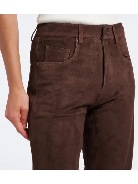 Pantaloni Arma din piele de căprioară maro