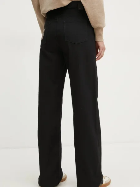 Džíny BOSS high waist černé