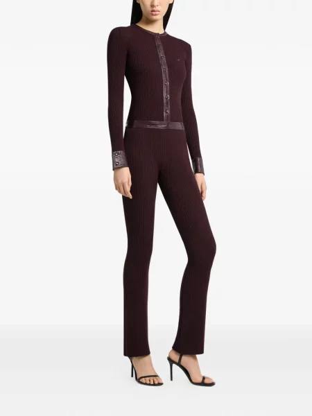 Pantaloni Courreges tricotate violet