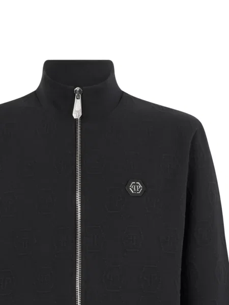 Geacă Philipp Plein din jacard negru