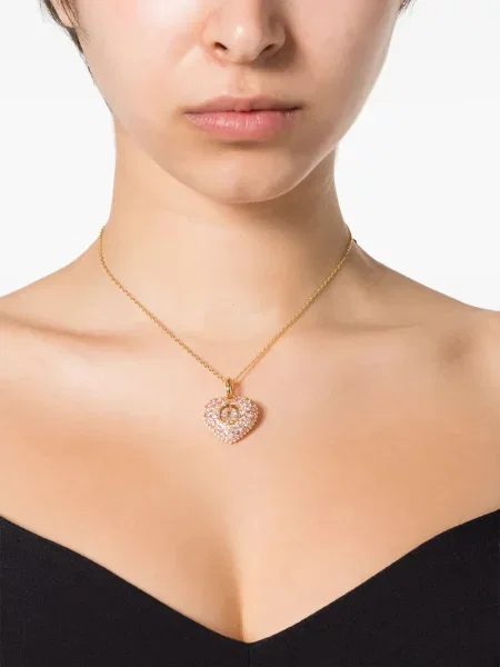 Pakabukas Swarovski su širdelėmis auksinė