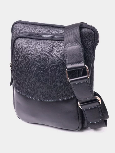 Кожаная сумка кросс-боди Shvigel черная