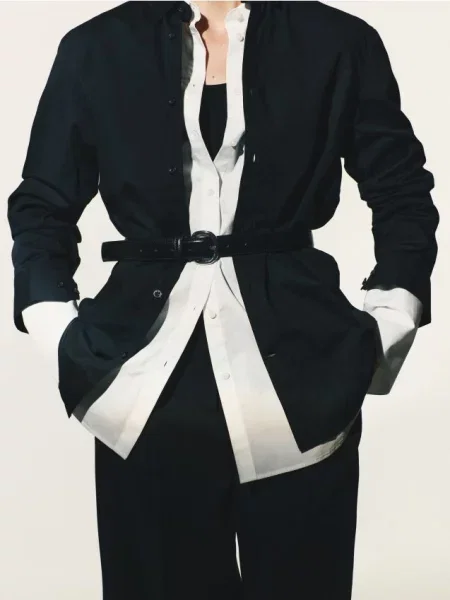 Reserved Ремінець з комбінованих матеріалів чорний