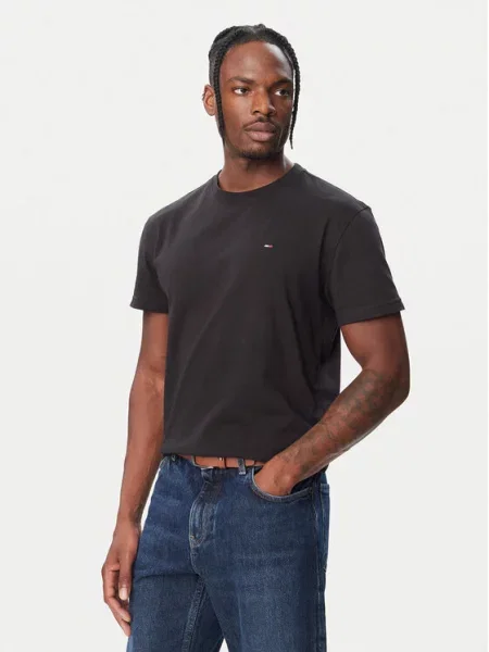 Tommy Jeans Tričko Tjm Reg Sflag Ss Tee Ext čierna
