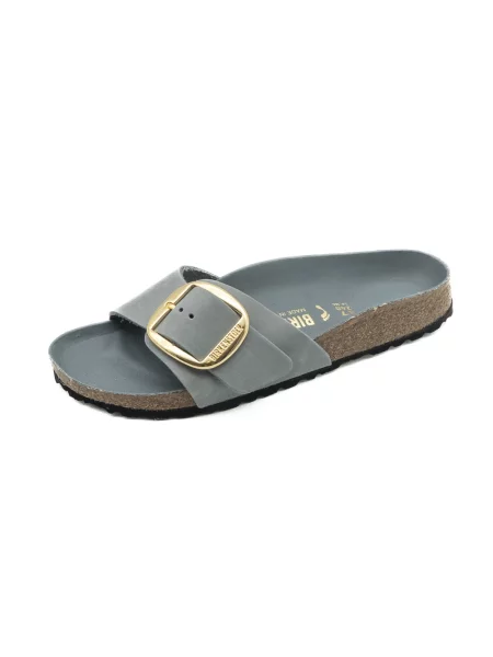 Klapki Birkenstock na sprzączkę niebieskie
