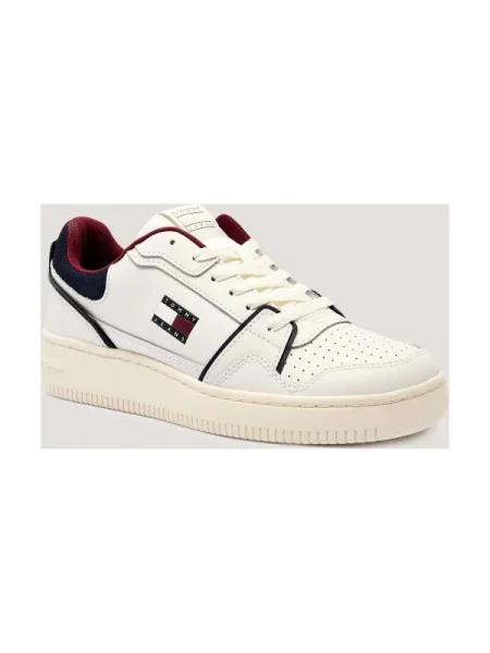 Teniși Tommy Jeans din piele alb
