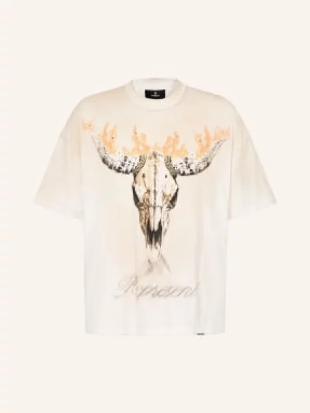 Represent Tričko S Cvočky béžová / oranžová černá