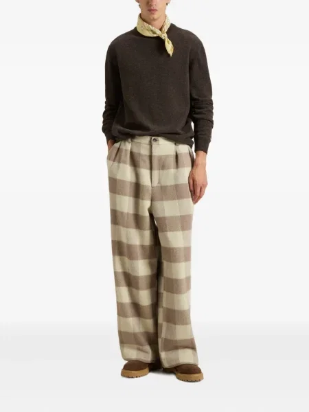 Pulover Woolrich cu decolteu rotund maro