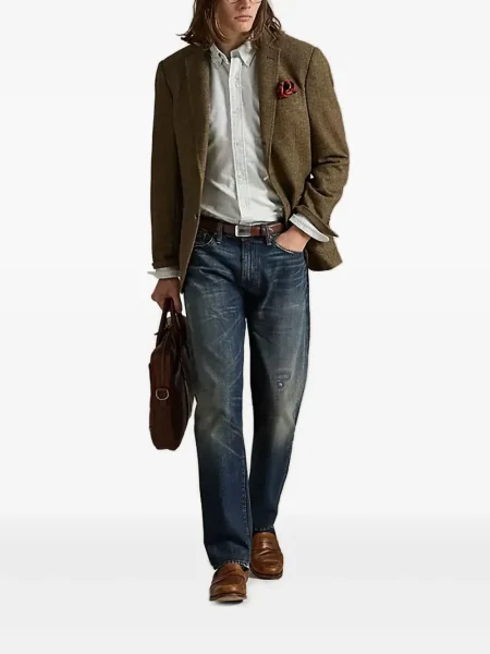 Cămașă Polo Ralph Lauren cu broderie cu glugă din țesătură twill verde