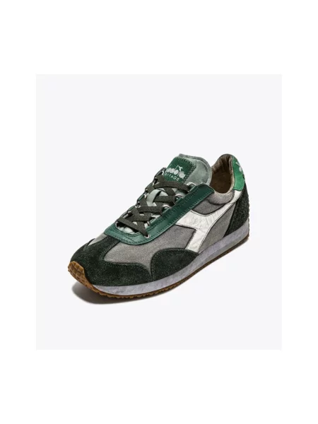 Sneakersy Diadora skórzane z kamieniami zielone