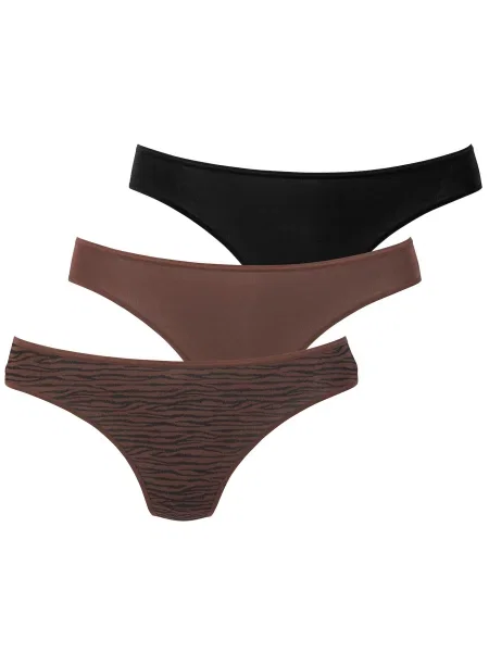 LASCANA Tanga maro negru