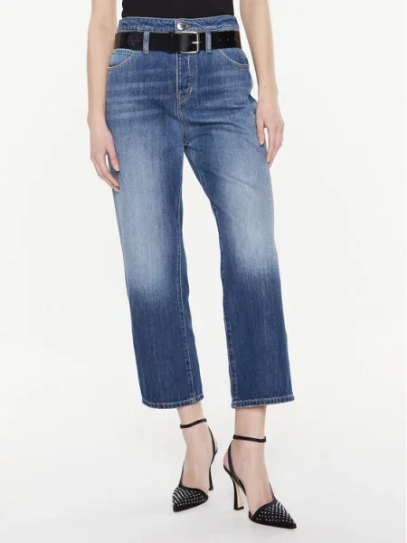 Pinko Jeansy Boyfriend Fit niebieski