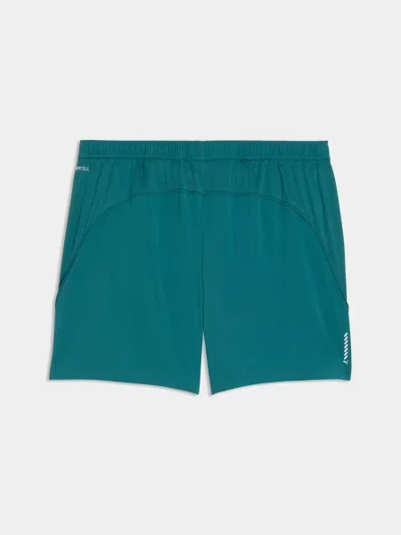 Короткие спортивные шорты Puma для бега зеленые