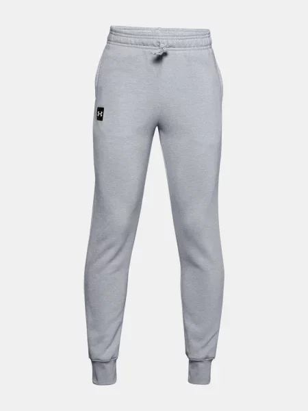 Fleecové kalhoty jogger Under Armour šedé