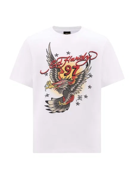 Ed Hardy Tricou Eagle oliv / roșu alb