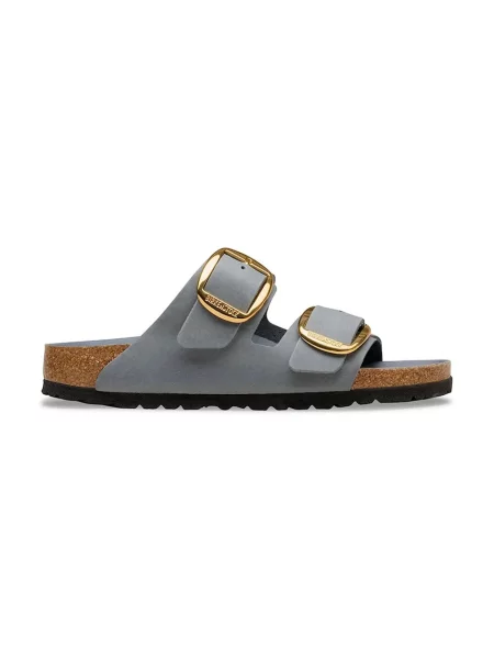 Usnjeni natikači Birkenstock Arizona Big Buckle siva