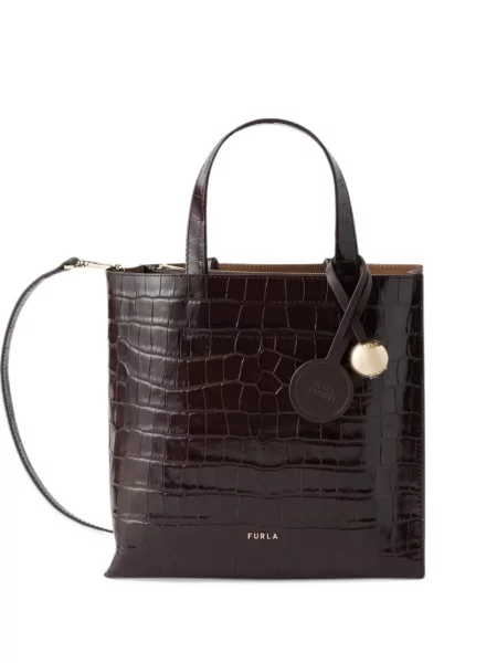 Shopper kabelka Furla hnedá