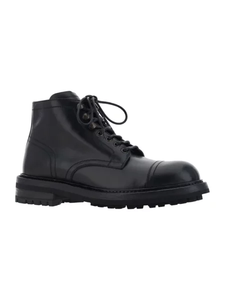 Botki Dolce And Gabbana skórzane czarne