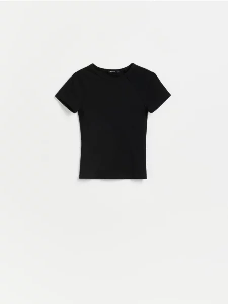 Reserved Tricou cu adaos de negru