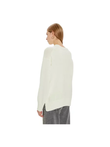 Sweter Guess Jeans Ls Cn Big Triangl Cream L beżowy