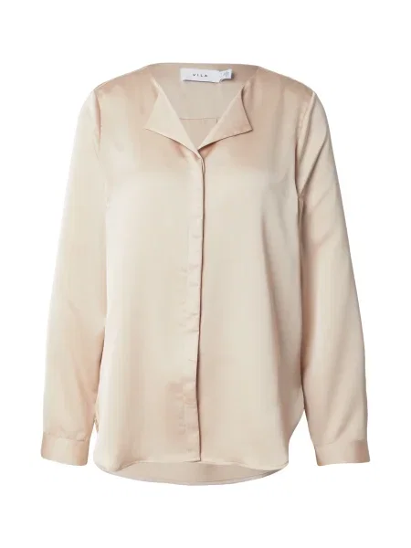 VILA Bluză VIELLETTE șampanie