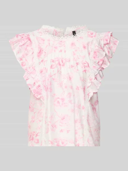 Męski t-shirt o kroju regular fit z mieszanki model BLISS' Vero Moda różowa