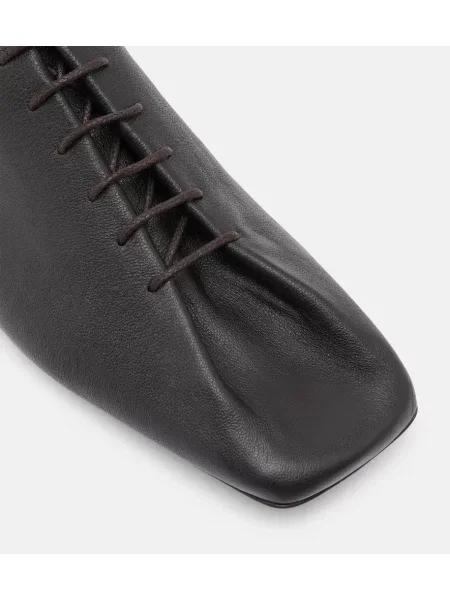 Pantofi derby Lemaire din piele maro